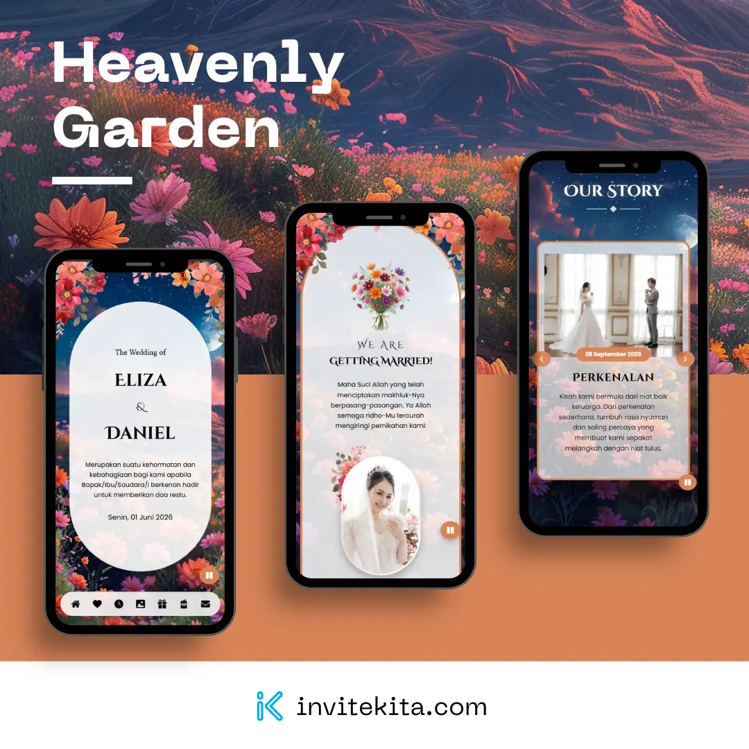 Tema Undangan Heavenly Garden