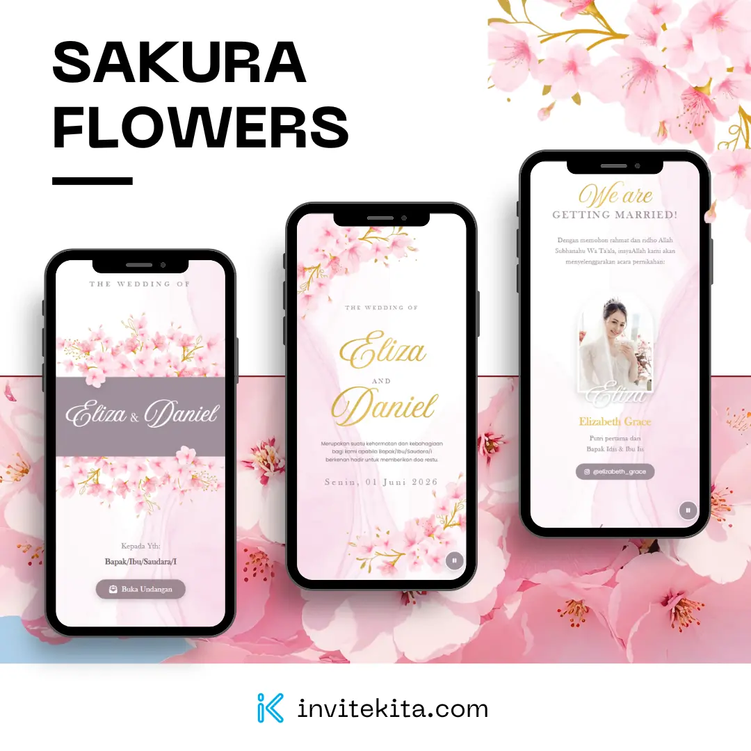 Tema Undangan Sakura Flowers